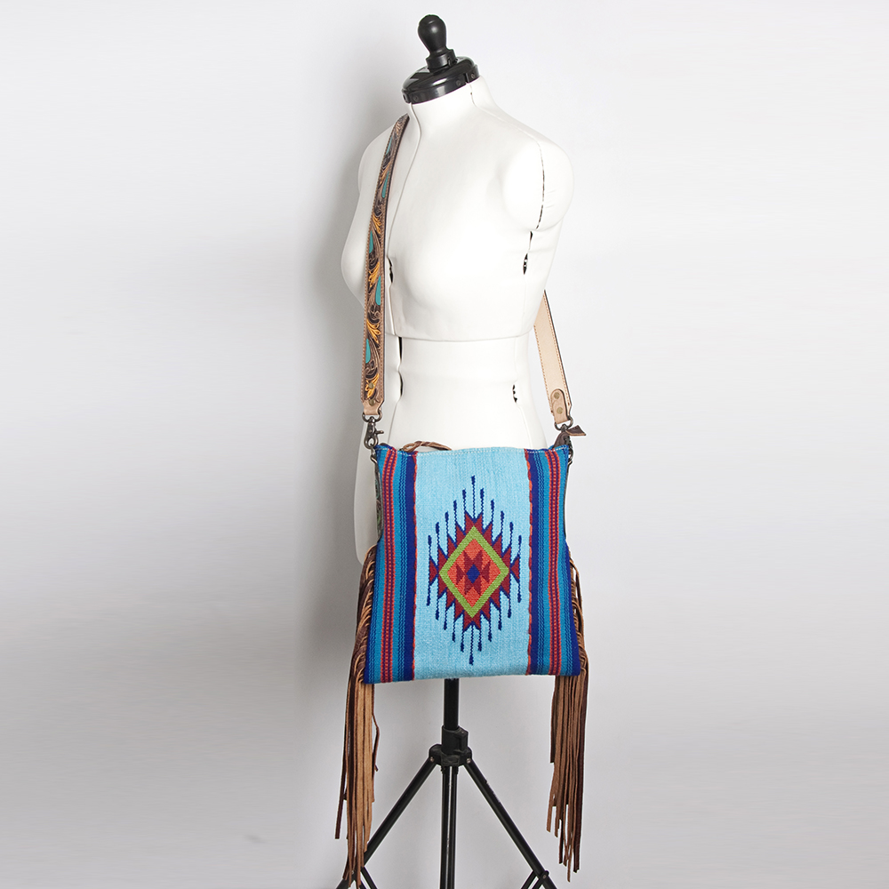 AD American Darling Messenger Bag Saddle Blanket Fabric Genuine Leather Western - Picture 138 of 188