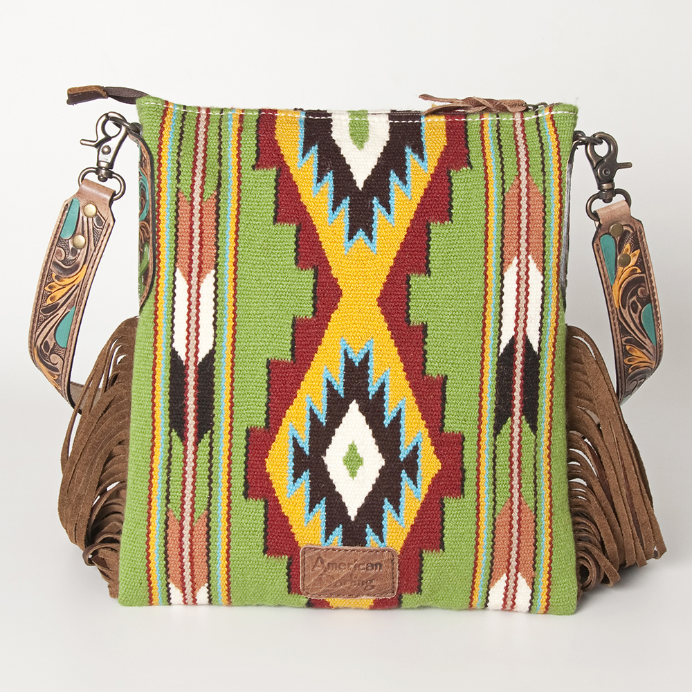 AD American Darling Messenger Bag Saddle Blanket Fabric Genuine Leather Western - Picture 54 of 188
