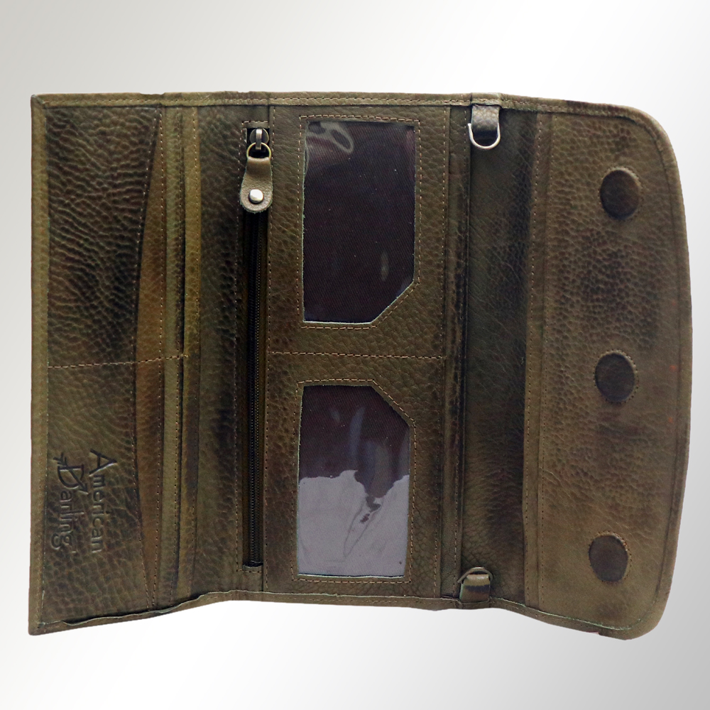AD American Darling Wallet Hair on Full Grain Genuine Leather Western Women Bag - Picture 8 of 170
