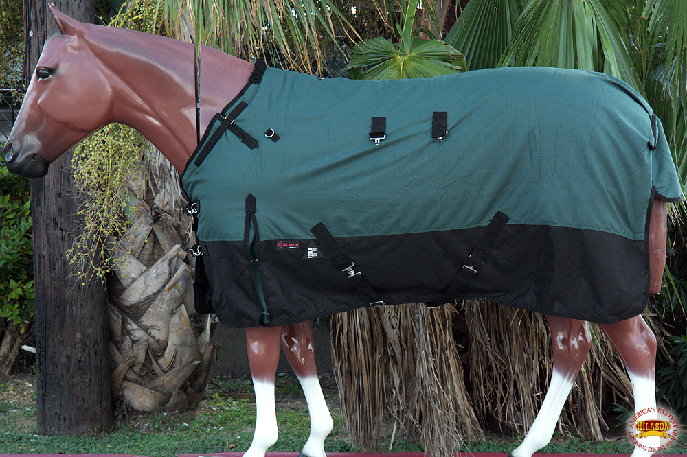 HI Hilason 1200D Turnout Light Winter Waterproof Rain Sheet Horse Black - Picture 12 of 57