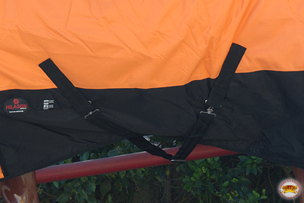 HI Hilason 1200D Turnout Light Winter Waterproof Rain Sheet Horse Black - Picture 24 of 57