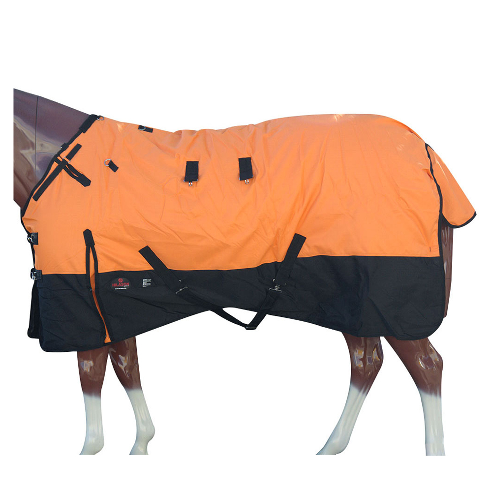 HI Hilason 1200D Turnout Light Winter Waterproof Rain Sheet Horse Black - Picture 18 of 57