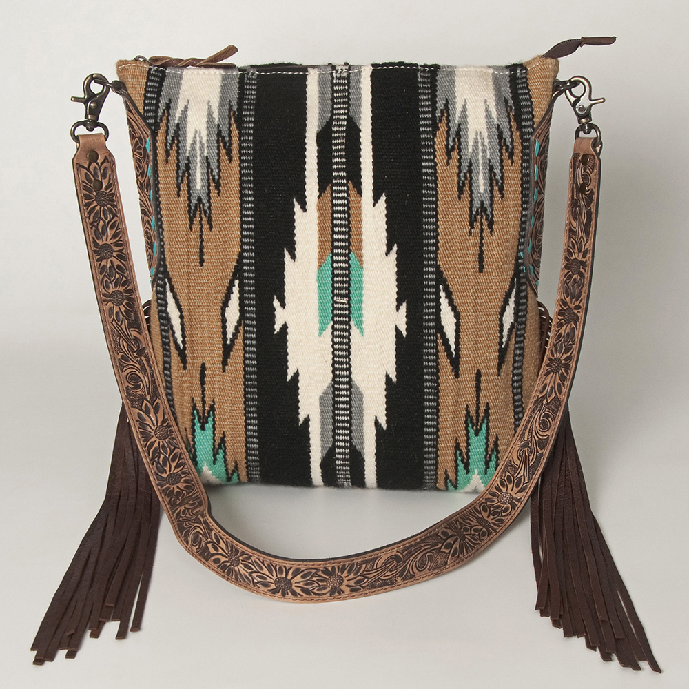 AD American Darling Messenger Bag Saddle Blanket Fabric Genuine Leather Western - Picture 22 of 188