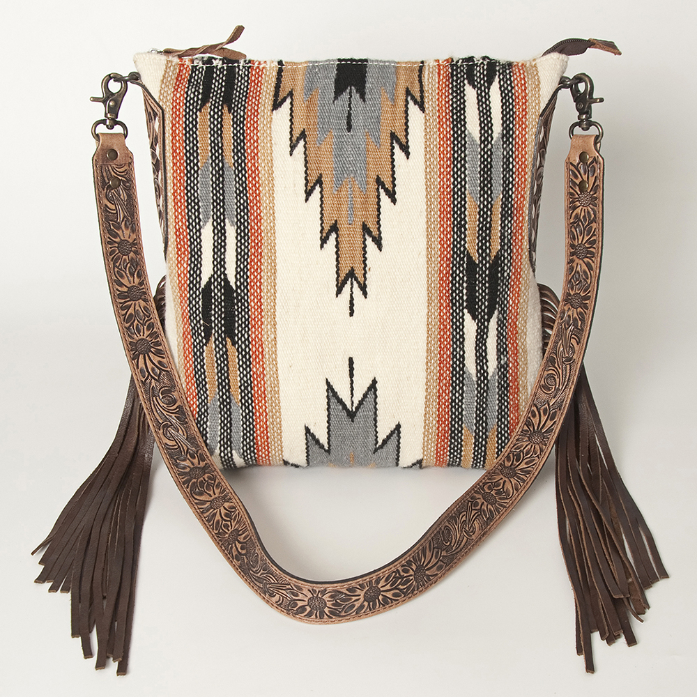 AD American Darling Messenger Bag Saddle Blanket Fabric Genuine Leather Western - Picture 69 of 188