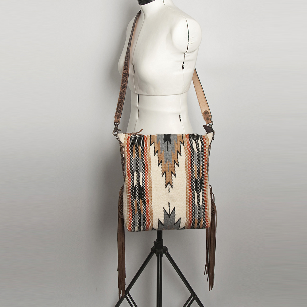 AD American Darling Messenger Bag Saddle Blanket Fabric Genuine Leather Western - Picture 71 of 188