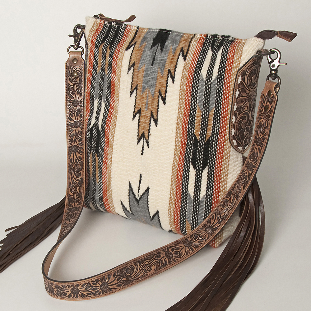 AD American Darling Messenger Bag Saddle Blanket Fabric Genuine Leather Western - Picture 68 of 188