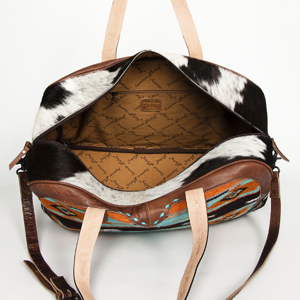 Manta de montar de lona AD American Darling pelo sobre cuero genuino para mujeres occidentales - Imagen 11 de 28