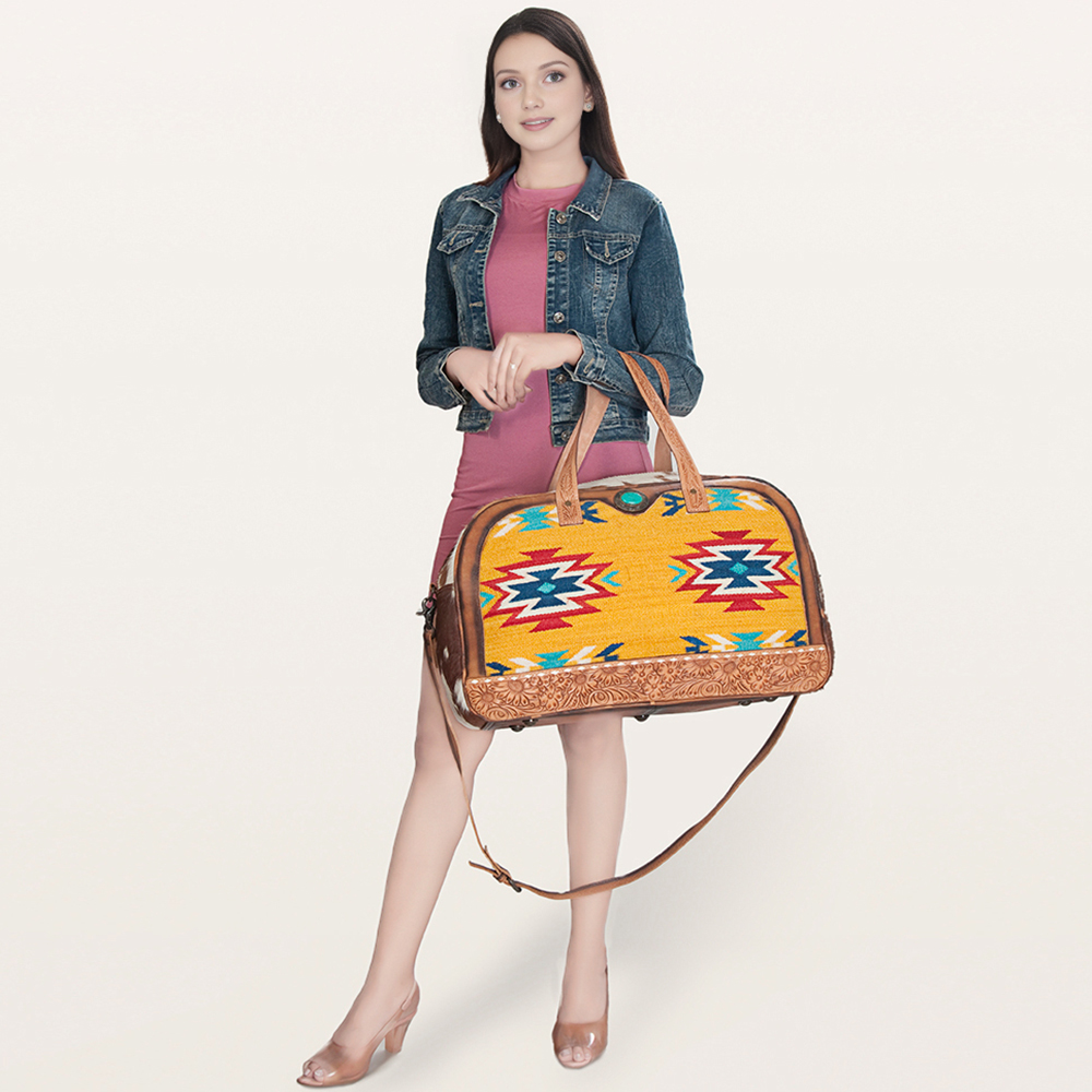 Manta de montar de lona AD American Darling pelo sobre cuero genuino para mujeres occidentales - Imagen 28 de 28