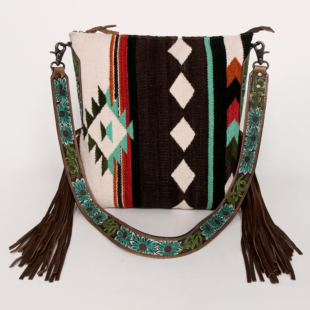 AD American Darling Messenger Bag Saddle Blanket Fabric Genuine Leather Western - Picture 12 of 188