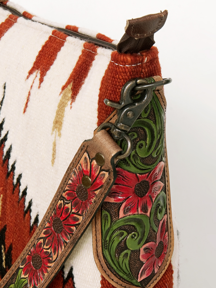 AD American Darling Messenger Bag Saddle Blanket Fabric Genuine Leather Western - Picture 78 of 188