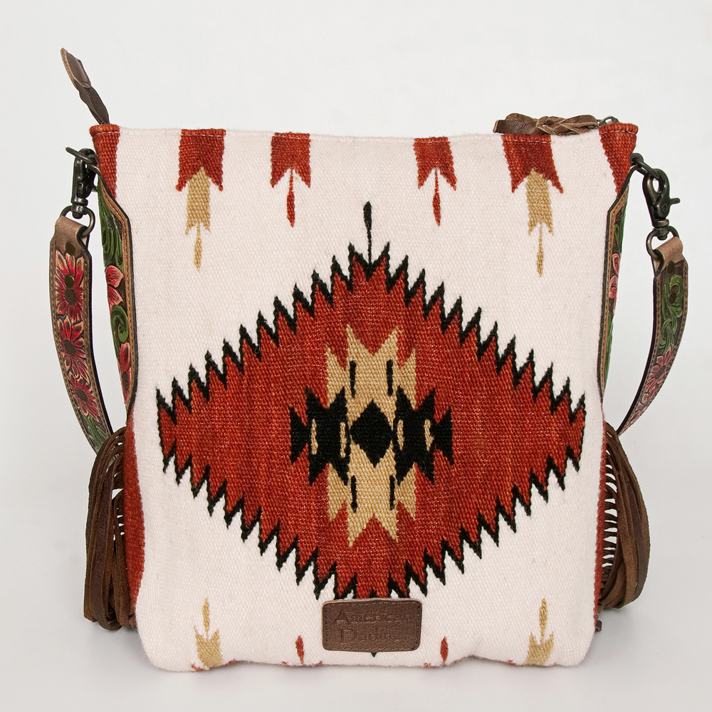 AD American Darling Messenger Bag Saddle Blanket Fabric Genuine Leather Western - Picture 79 of 188