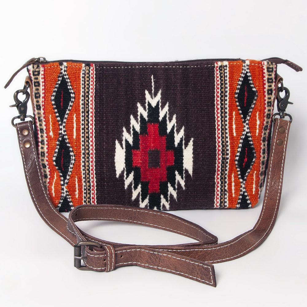 AD American Darling Cross Body sella coperta vera pelle borsa donna western - Foto 9 di 37