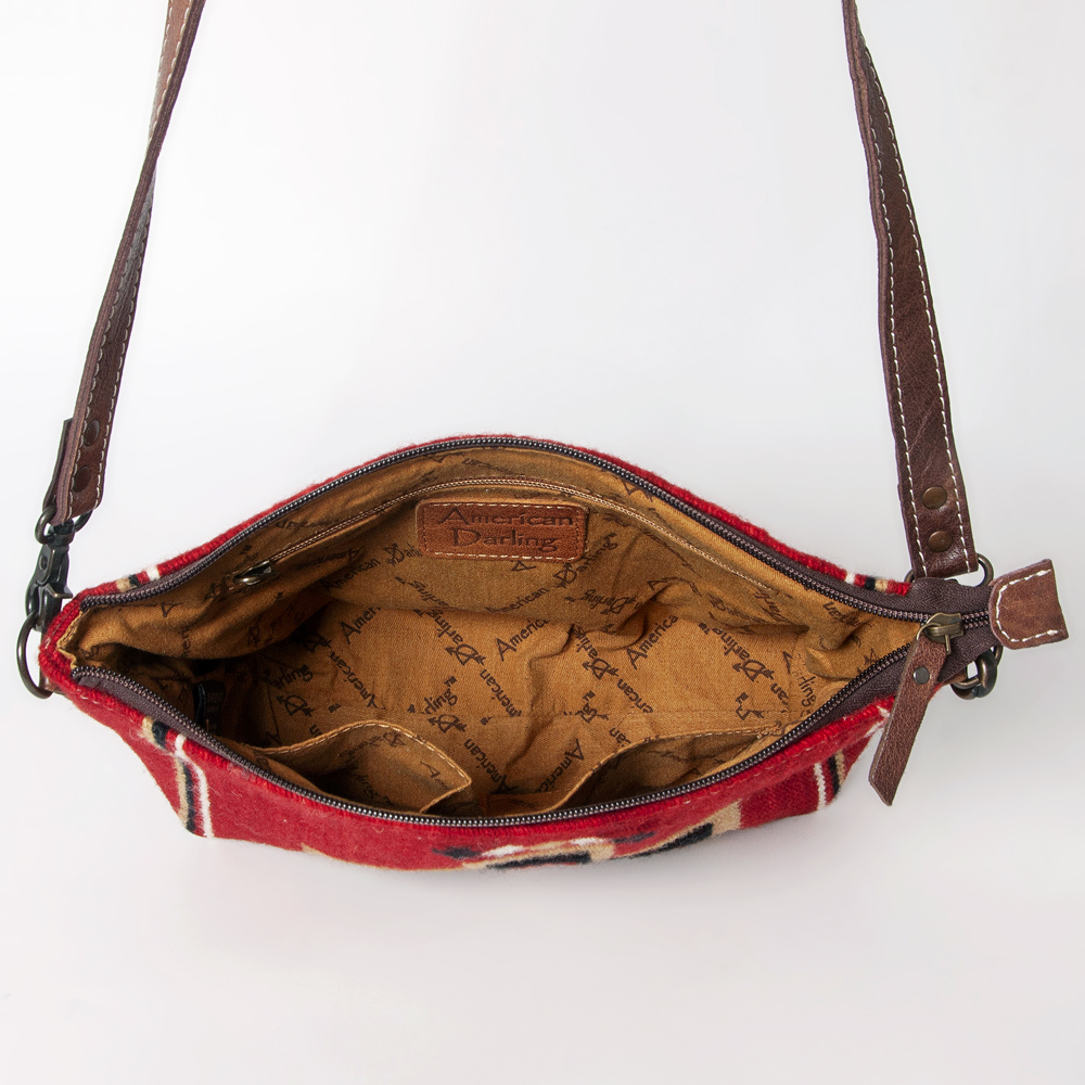 AD American Darling Cross Body sella coperta vera pelle borsa donna western - Foto 25 di 37