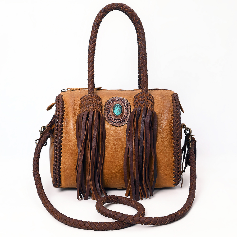 AD American Darling Duffel borsa da donna in vera pelle borsa a mano western borsetta - Foto 10 di 44