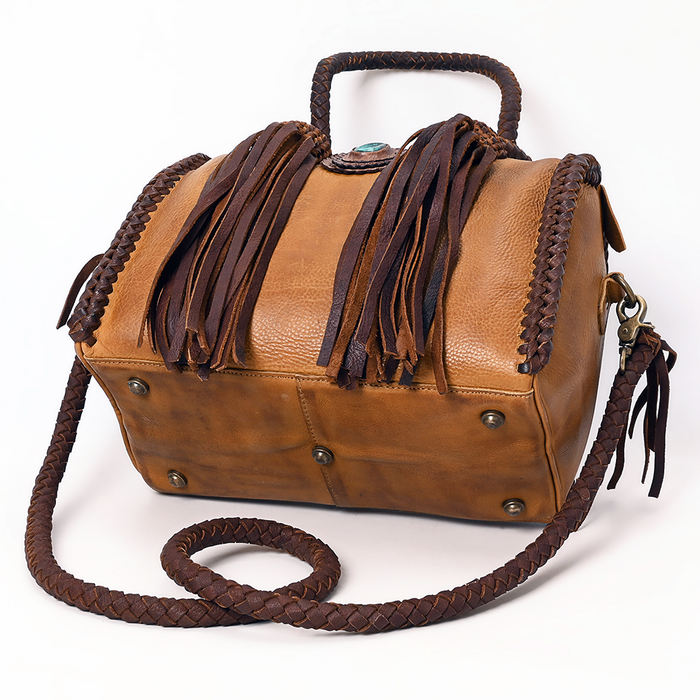 AD American Darling Duffel borsa da donna in vera pelle borsa a mano western borsetta - Foto 13 di 44