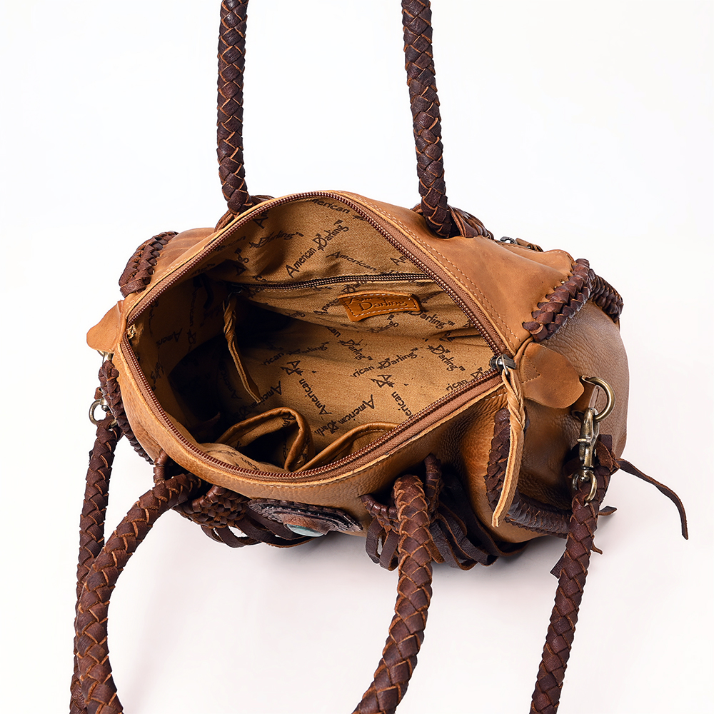 AD American Darling Duffel borsa da donna in vera pelle borsa a mano western borsetta - Foto 15 di 44