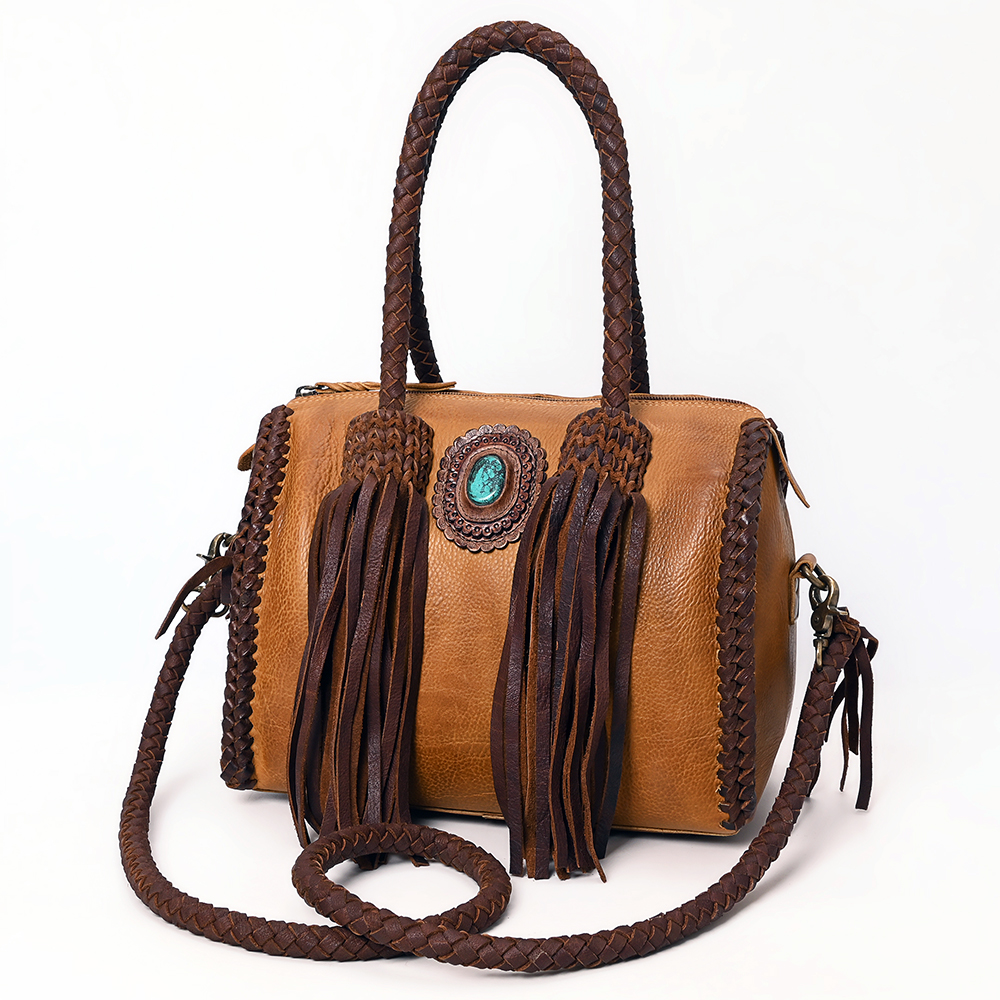 AD American Darling Duffel borsa da donna in vera pelle borsa a mano western borsetta - Foto 9 di 44