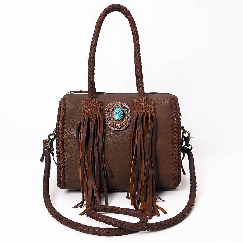 AD American Darling Duffel borsa da donna in vera pelle borsa a mano western borsetta - Foto 35 di 44