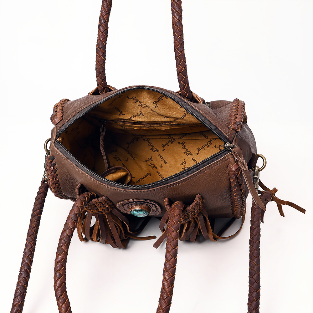 AD American Darling Duffel borsa da donna in vera pelle borsa a mano western borsetta - Foto 40 di 44