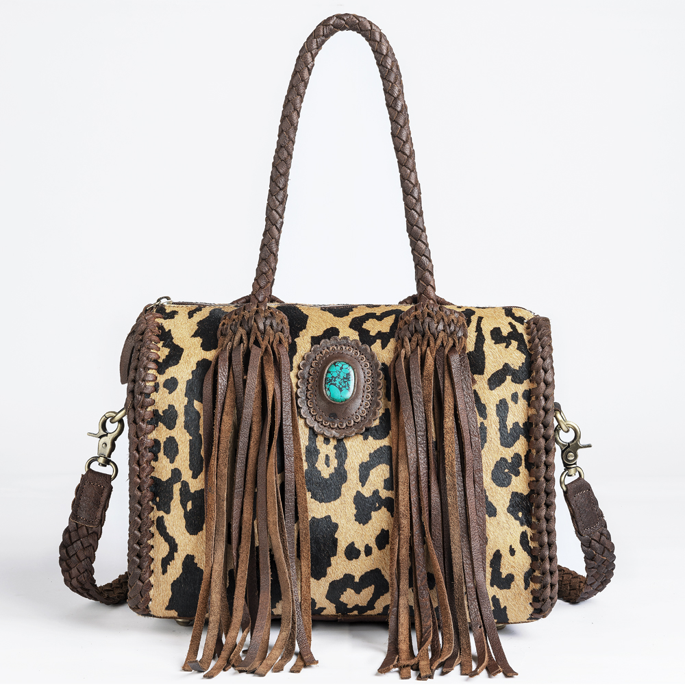 AD American Darling Duffel borsa da donna in vera pelle borsa a mano western borsetta - Foto 32 di 44