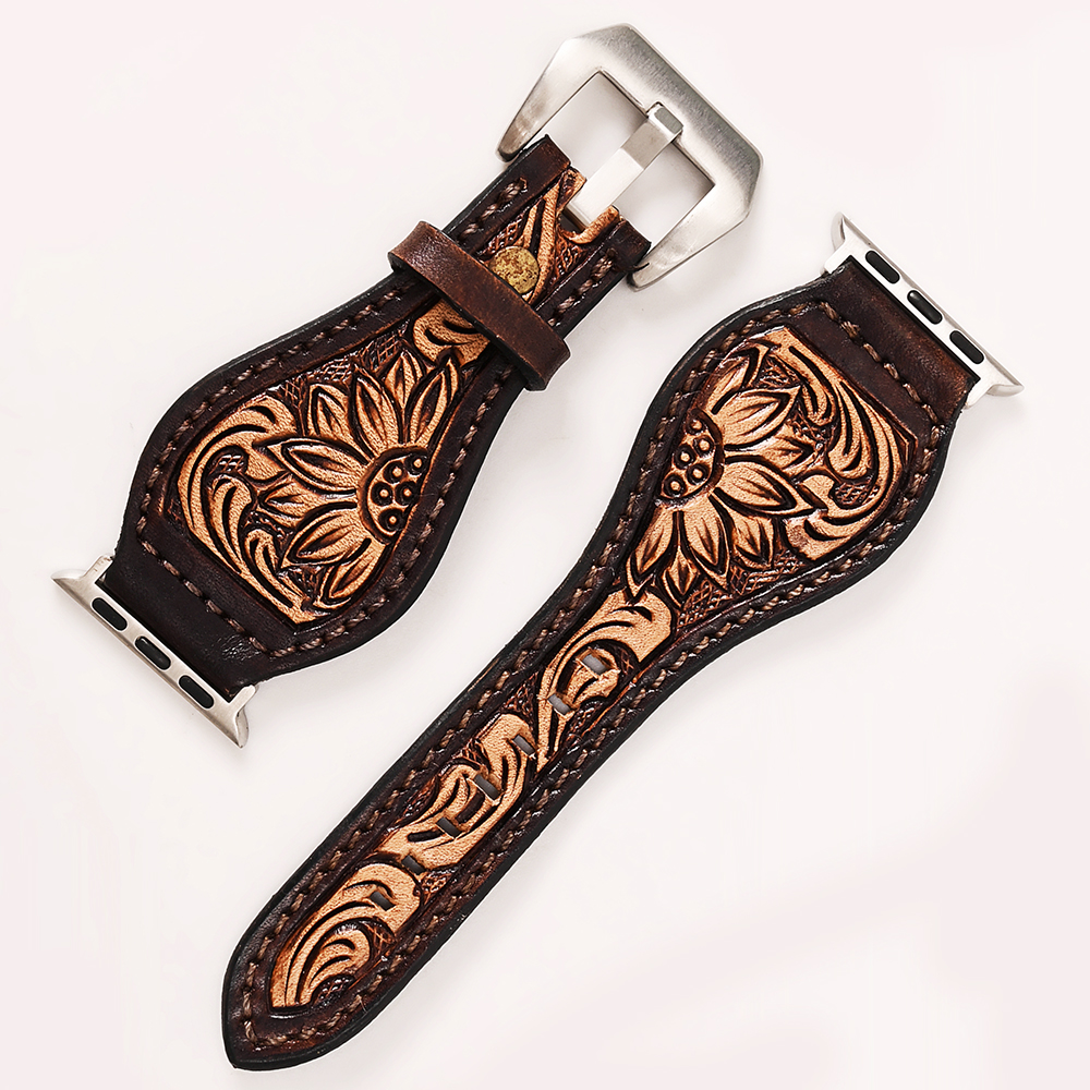 AD American Darling Floral Hand Tooled I watch Men Women 
