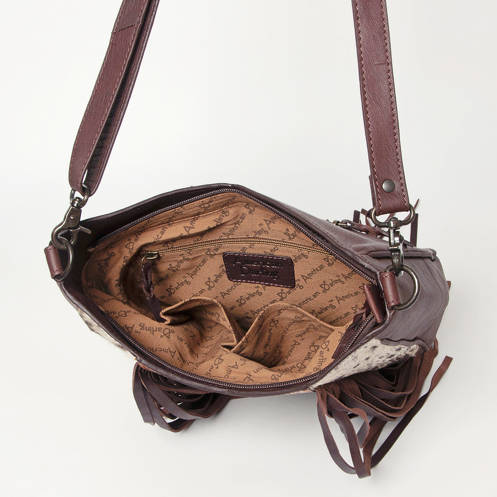 AD American Darling Large Crossbody Hand Tooled Hair On Genuine Leather Women - Picture 50 of 50