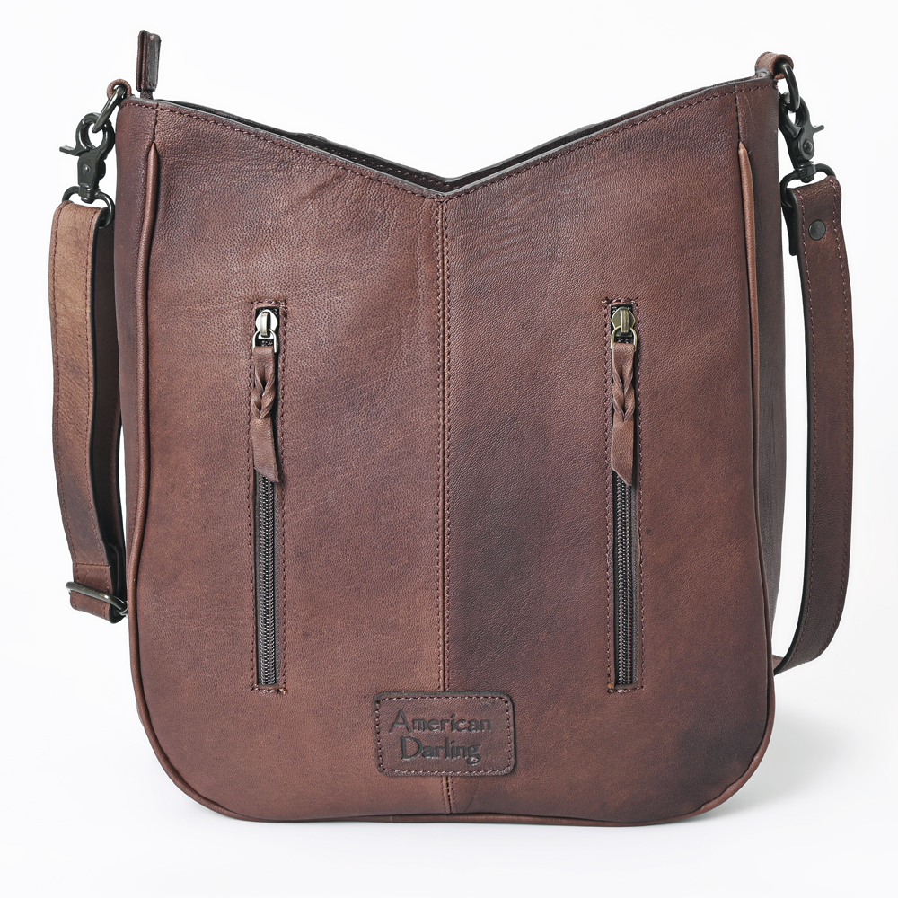 AD American Darling Large Crossbody Hand Tooled Hair On Genuine Leather Women - Picture 31 of 50