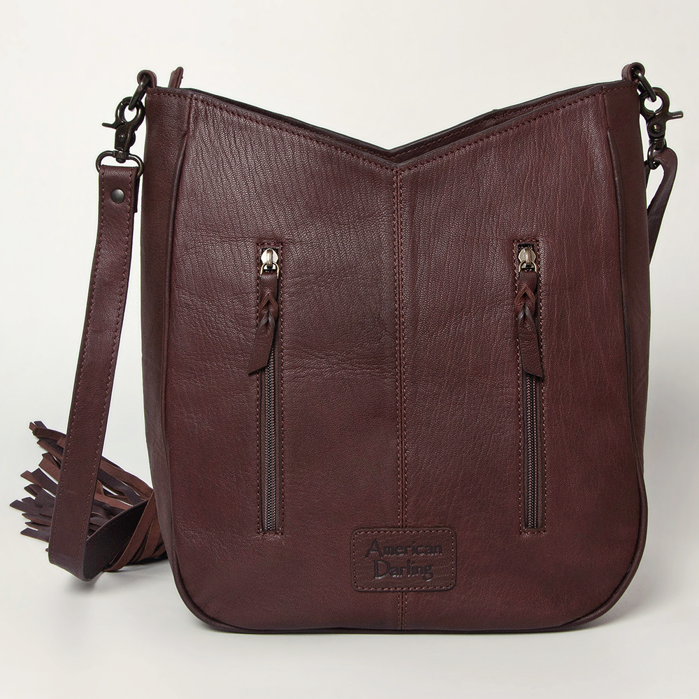 AD American Darling Large Crossbody Hand Tooled Hair On Genuine Leather Women - Picture 21 of 50