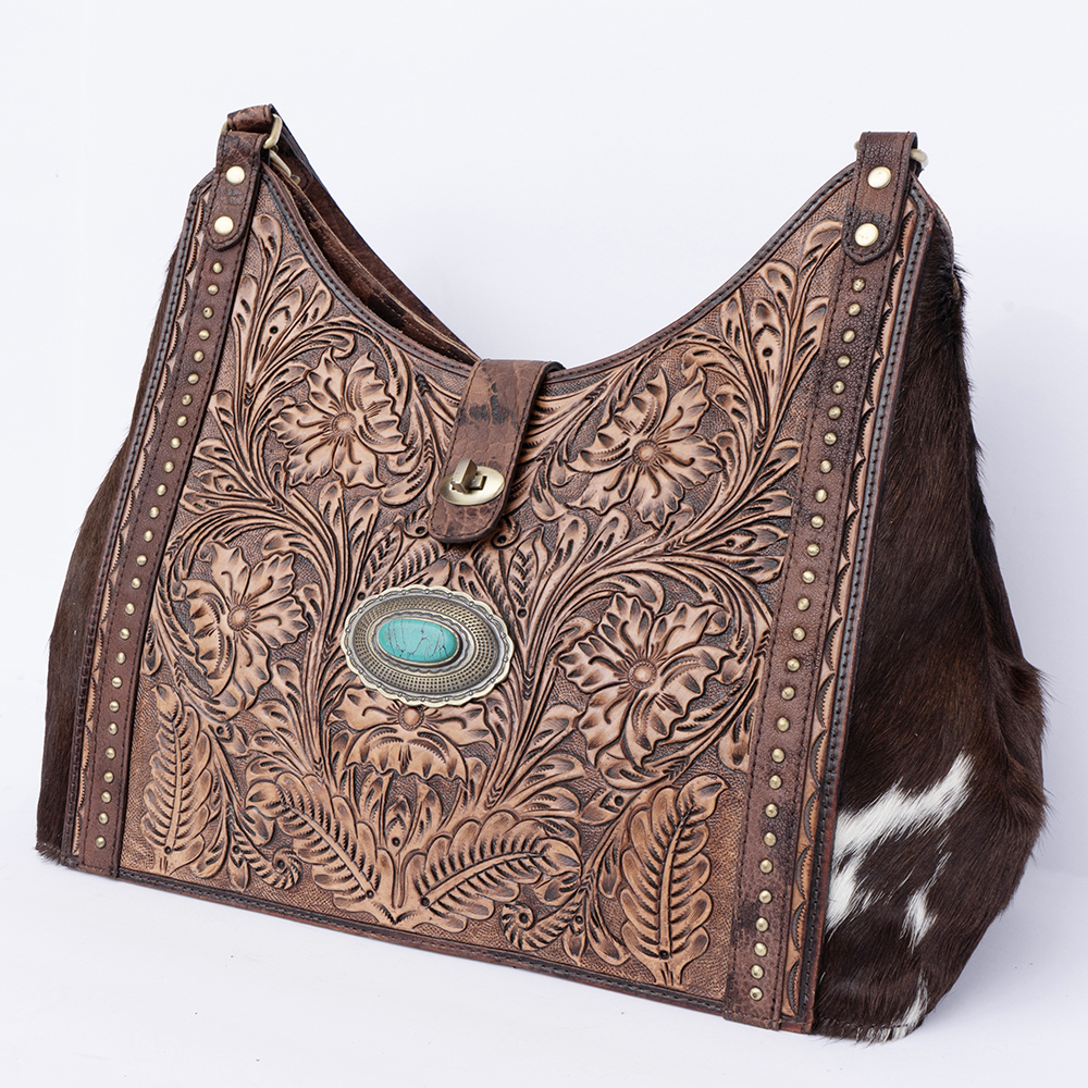 Borsa da donna AD American Darling in vera pelle lavorata a mano borsa western borsetta - Foto 7 di 15