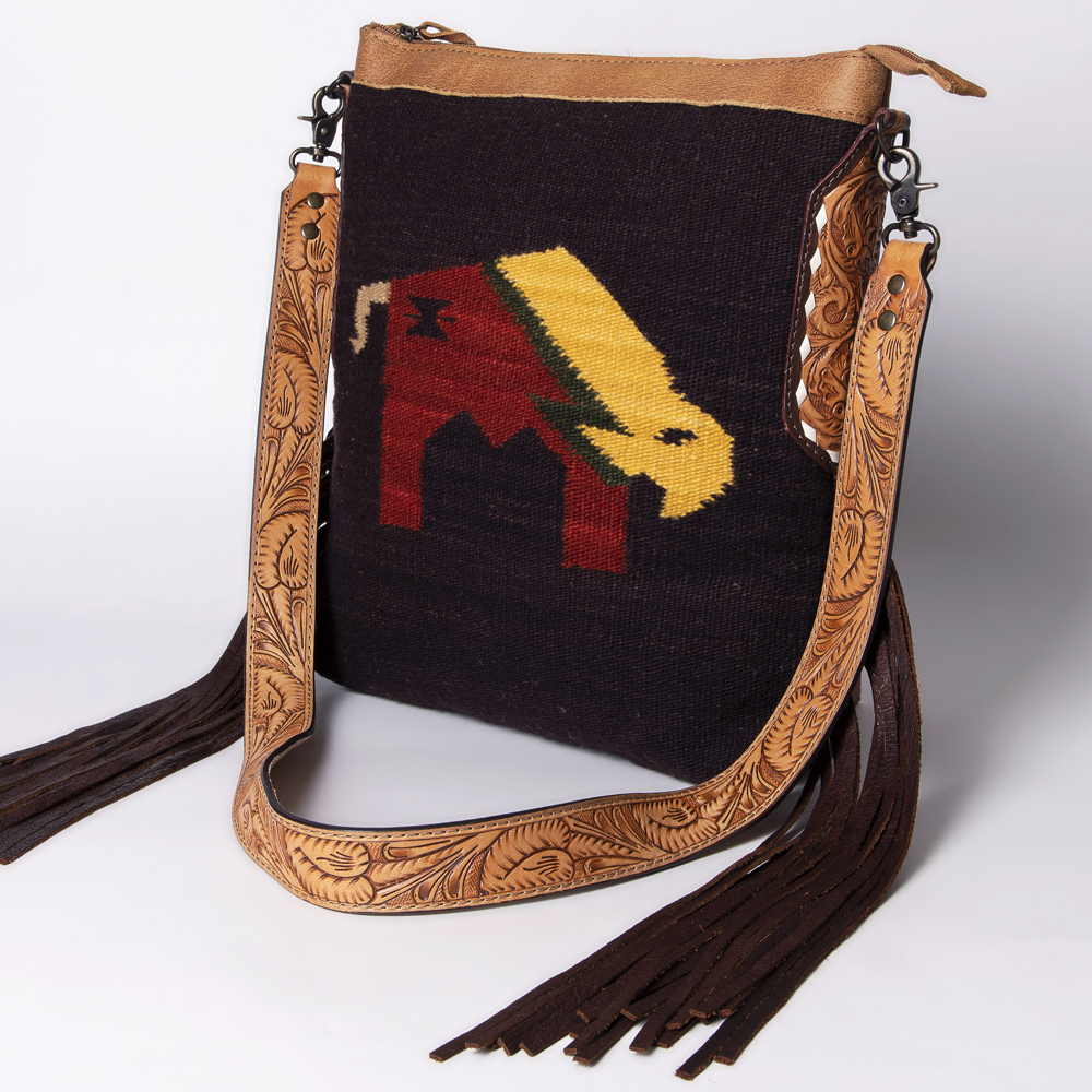 AD American Darling Messenger Bag Saddle Blanket Fabric Genuine Leather Western - Picture 27 of 188