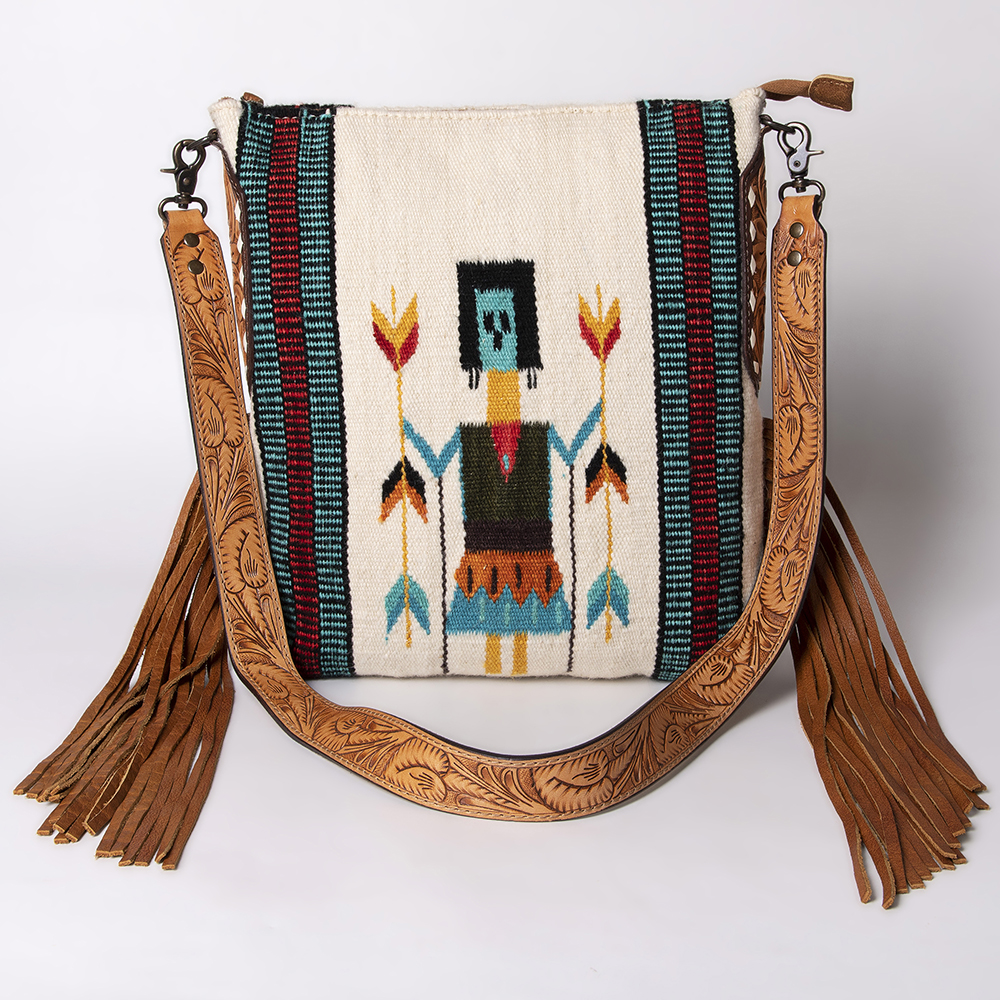 AD American Darling Messenger Bag Saddle Blanket Fabric Genuine Leather Western - Picture 100 of 188