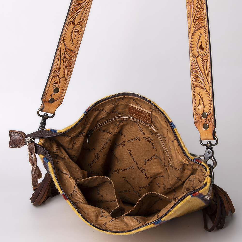 AD American Darling Messenger Bag Saddle Blanket Fabric Genuine Leather Western - Picture 188 of 188