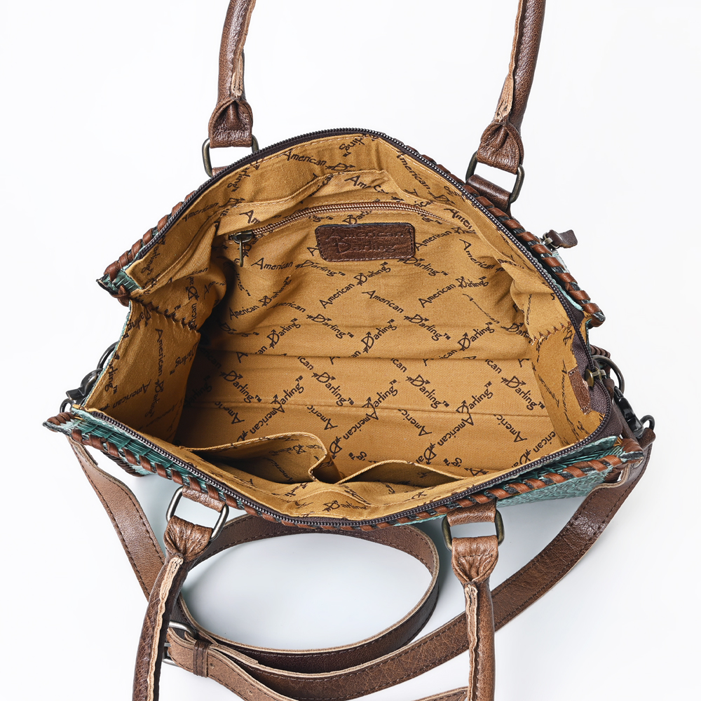 AD American Darling Tote Crocodile Embossed Genuine Leather Western Women Bag - Picture 20 of 20