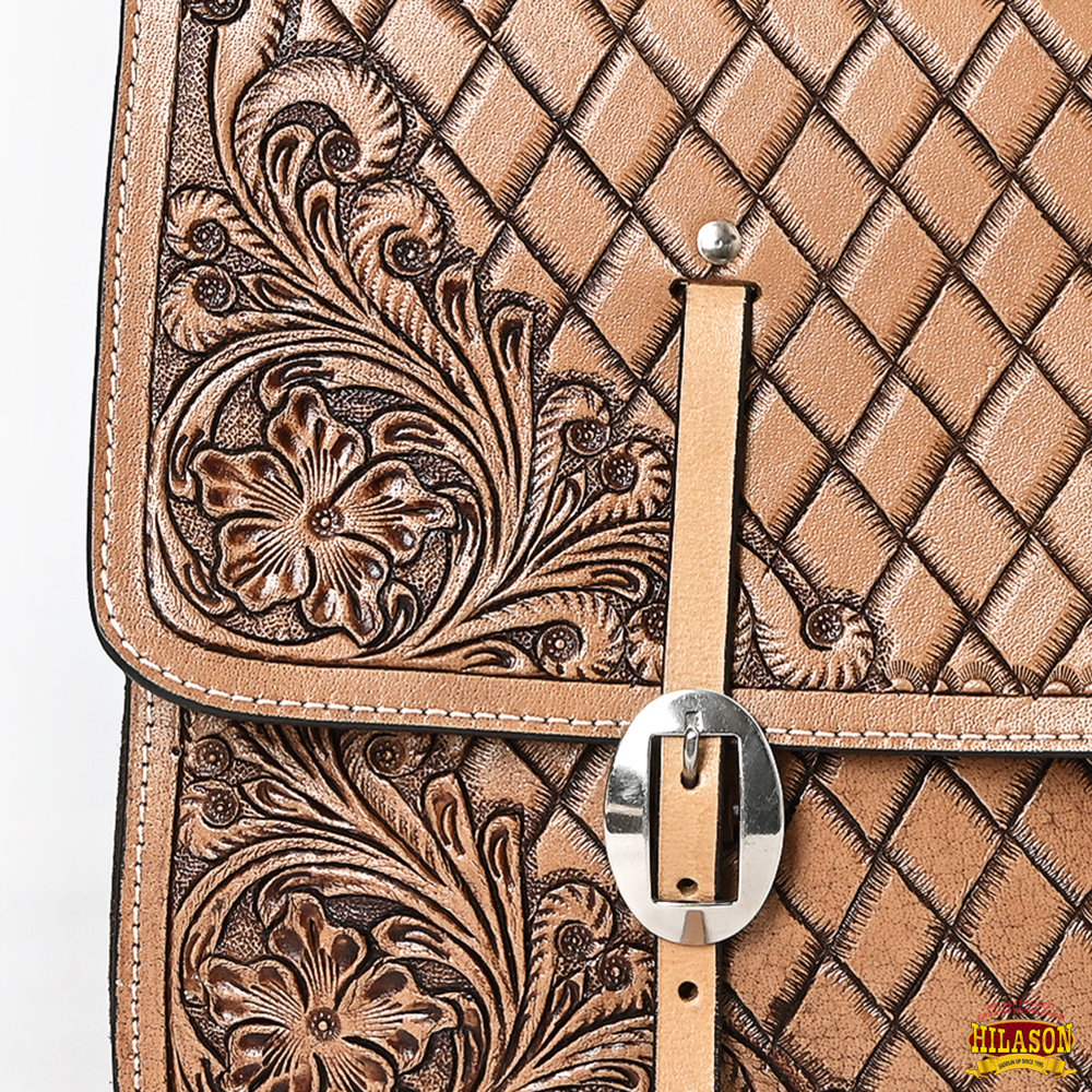 Borsa A Sella Per Cavallo HILASON In Morbida Pelle Marrone – Equitazione Western Regolabile