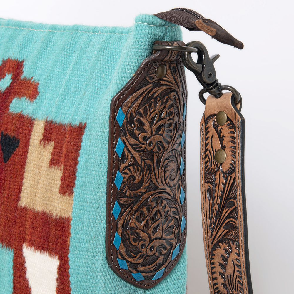 AD American Darling Messenger Bag Saddle Blanket Fabric Genuine Leather Western - Picture 126 of 188