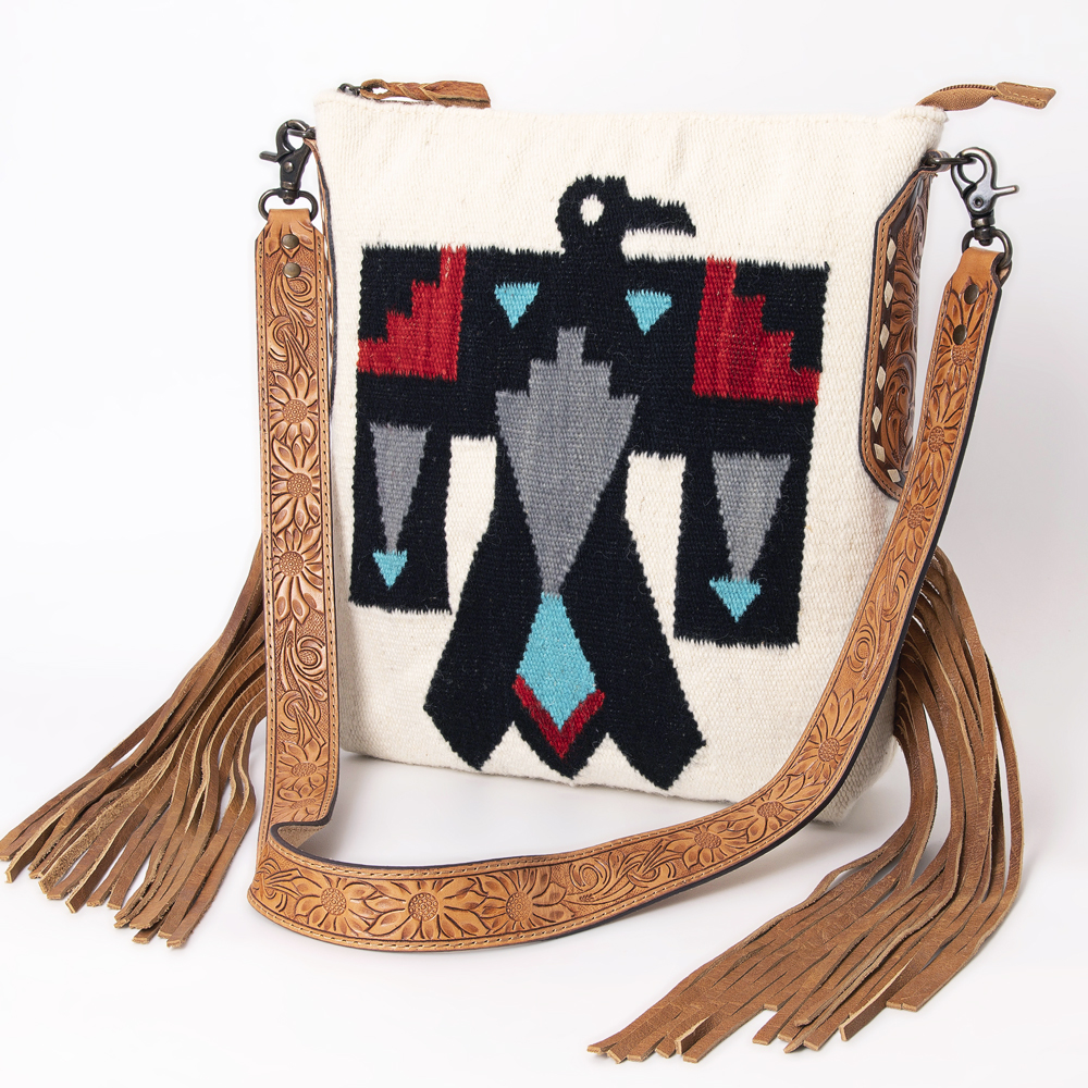 AD American Darling Messenger Bag Saddle Blanket Fabric Genuine Leather Western - Picture 81 of 188