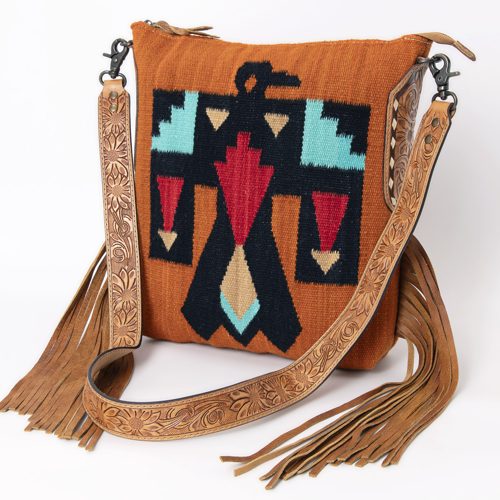 AD American Darling Messenger Bag Saddle Blanket Fabric Genuine Leather Western - Picture 33 of 188