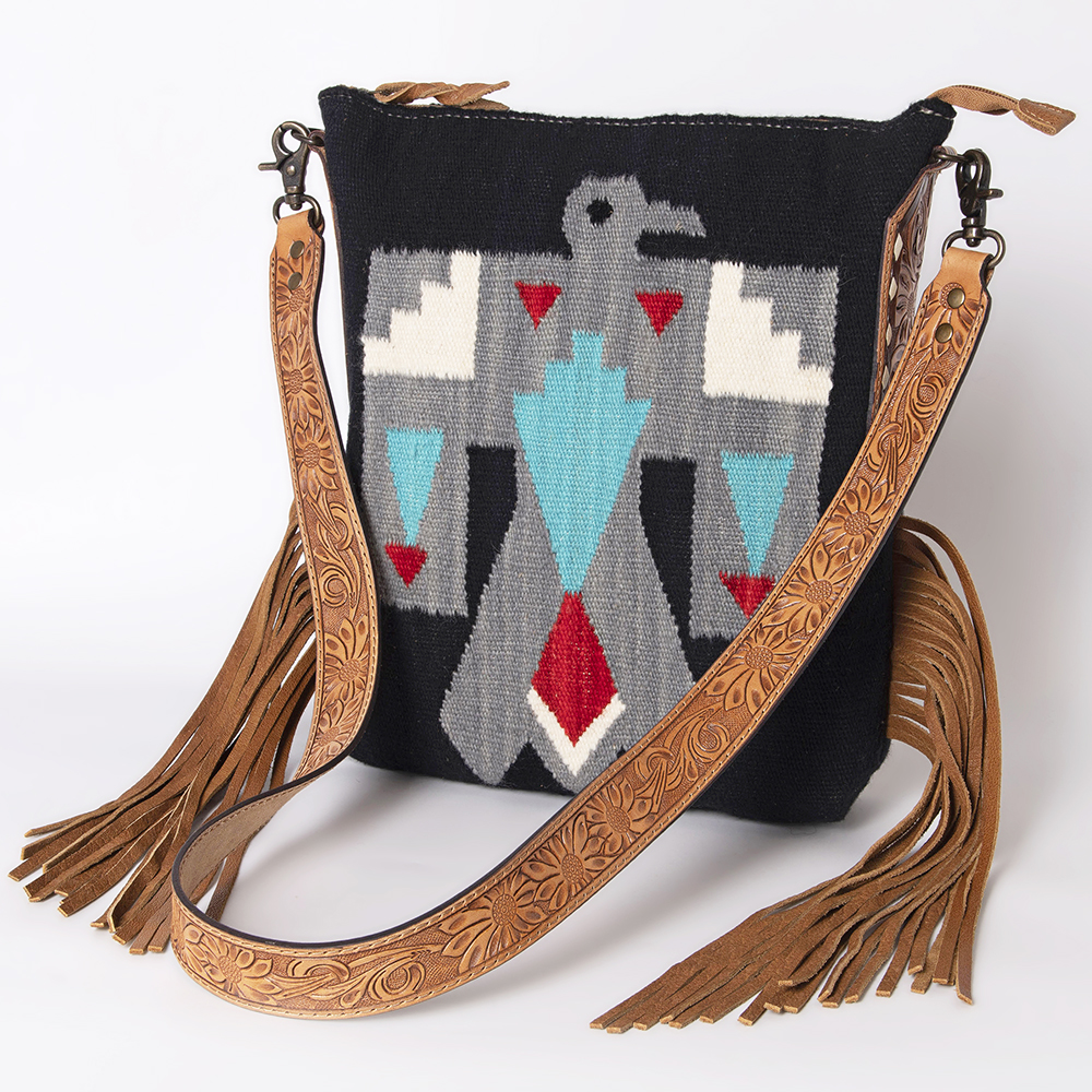 AD American Darling Messenger Bag Saddle Blanket Fabric Genuine Leather Western - Picture 16 of 188