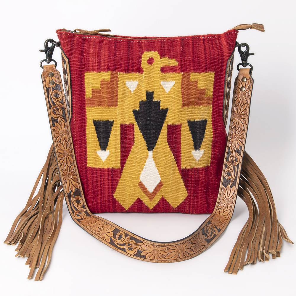 AD American Darling Messenger Bag Saddle Blanket Fabric Genuine Leather Western - Picture 112 of 188