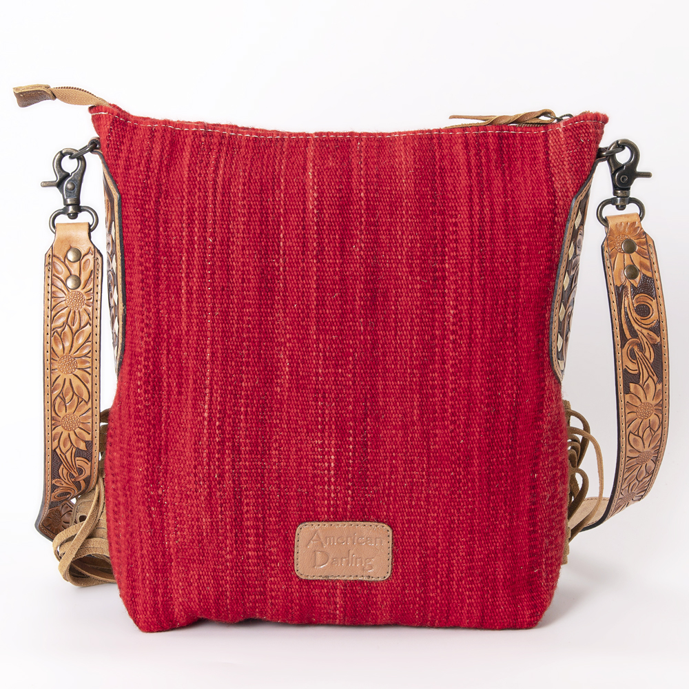 AD American Darling Messenger Bag Saddle Blanket Fabric Genuine Leather Western - Picture 115 of 188