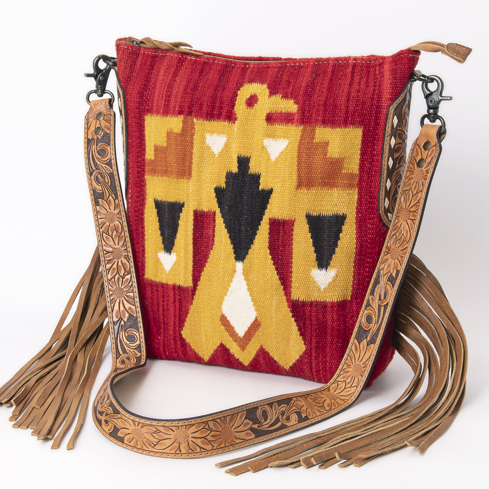AD American Darling Messenger Bag Saddle Blanket Fabric Genuine Leather Western - Picture 111 of 188