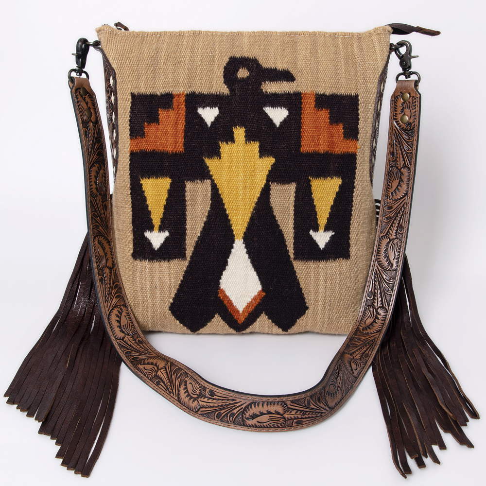 AD American Darling Messenger Bag Saddle Blanket Fabric Genuine Leather Western - Picture 118 of 188