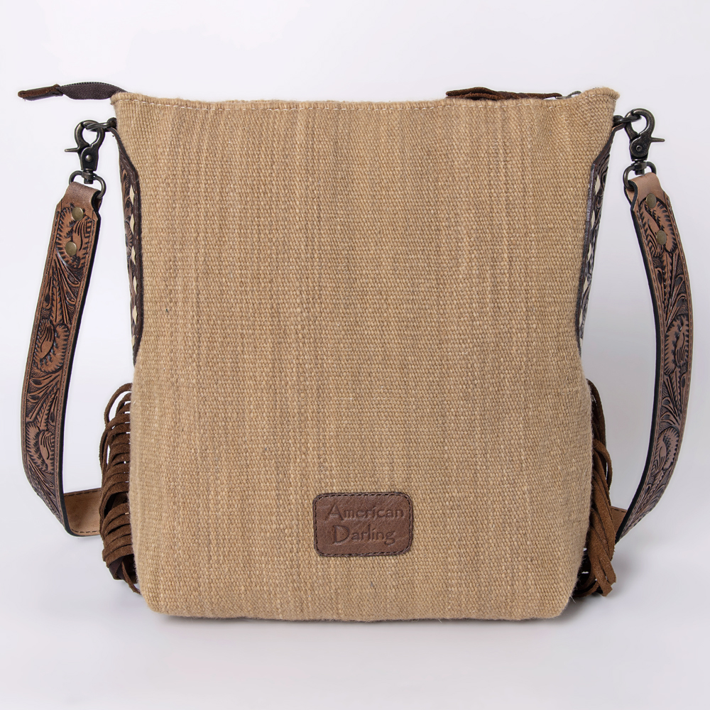 AD American Darling Messenger Bag Saddle Blanket Fabric Genuine Leather Western - Picture 121 of 188