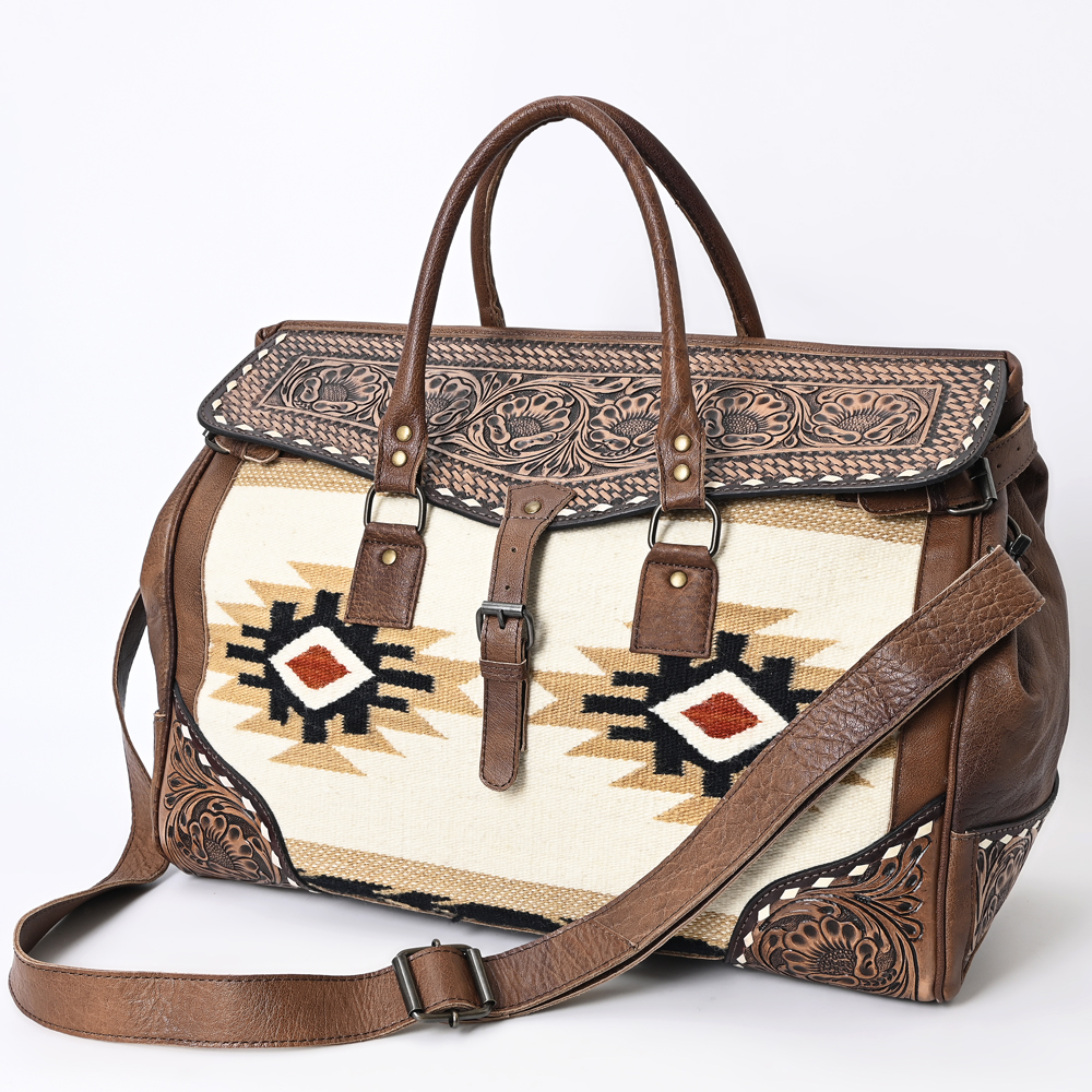 AD American Darling ADBG516 Duffel Hand Tooled achats Saddle Blanket Genuine Leather