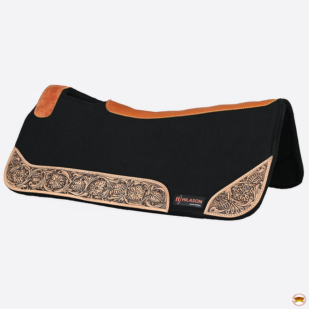 40HS 32" X 30" Hilason Horse Saddle PAD Western Contoured Wool Felt Moisture - Picture 11 of 21