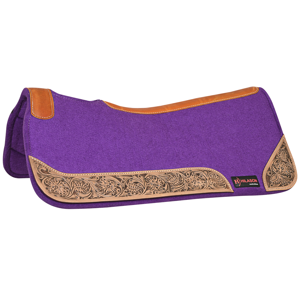 40HS 32" X 30" Hilason Horse Saddle PAD Western Contoured Wool Felt Moisture - Picture 14 of 21