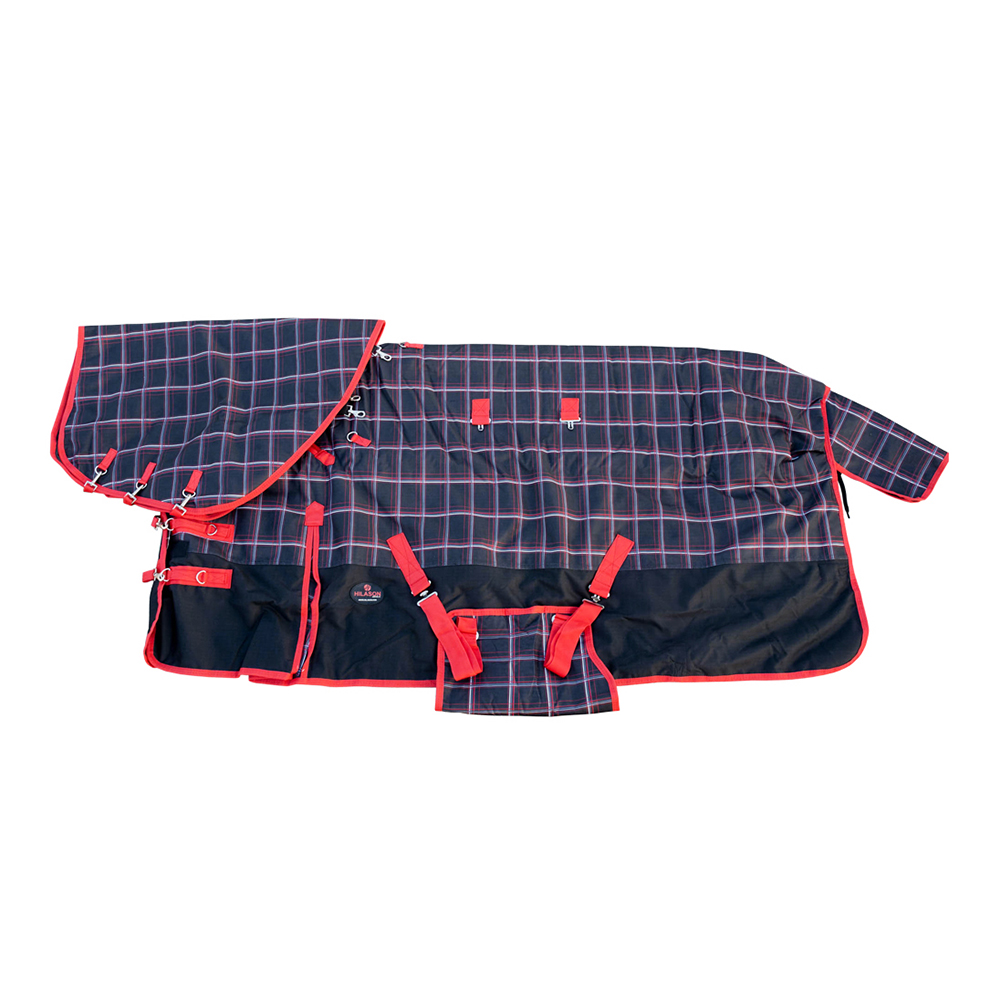 HI Hilason 1200D Impermeabile CavalloTurnout Collo Coperta Pancia Wrap - Foto 33 di 56