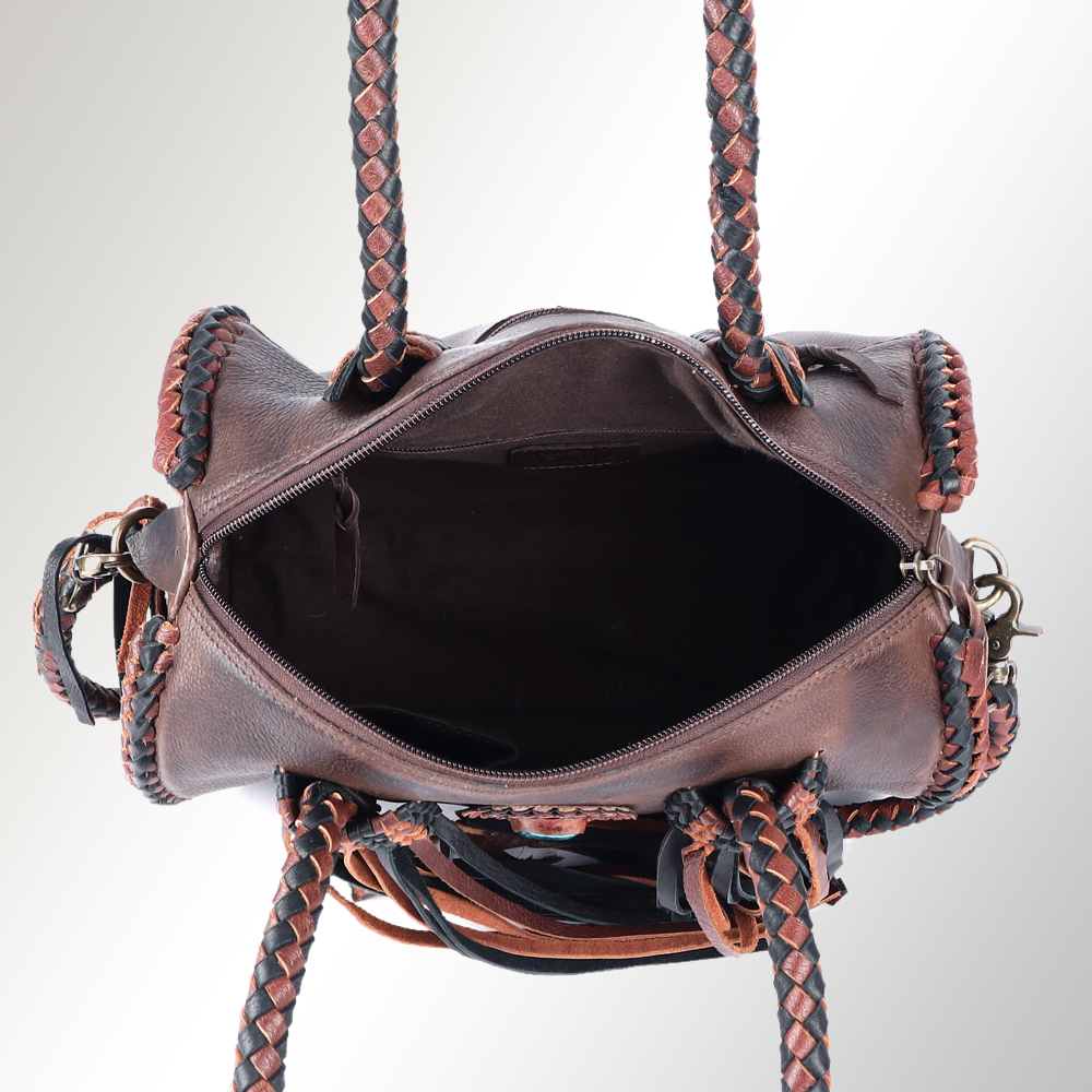 AD American Darling Duffel borsa da donna in vera pelle borsa a mano western borsetta - Foto 44 di 44