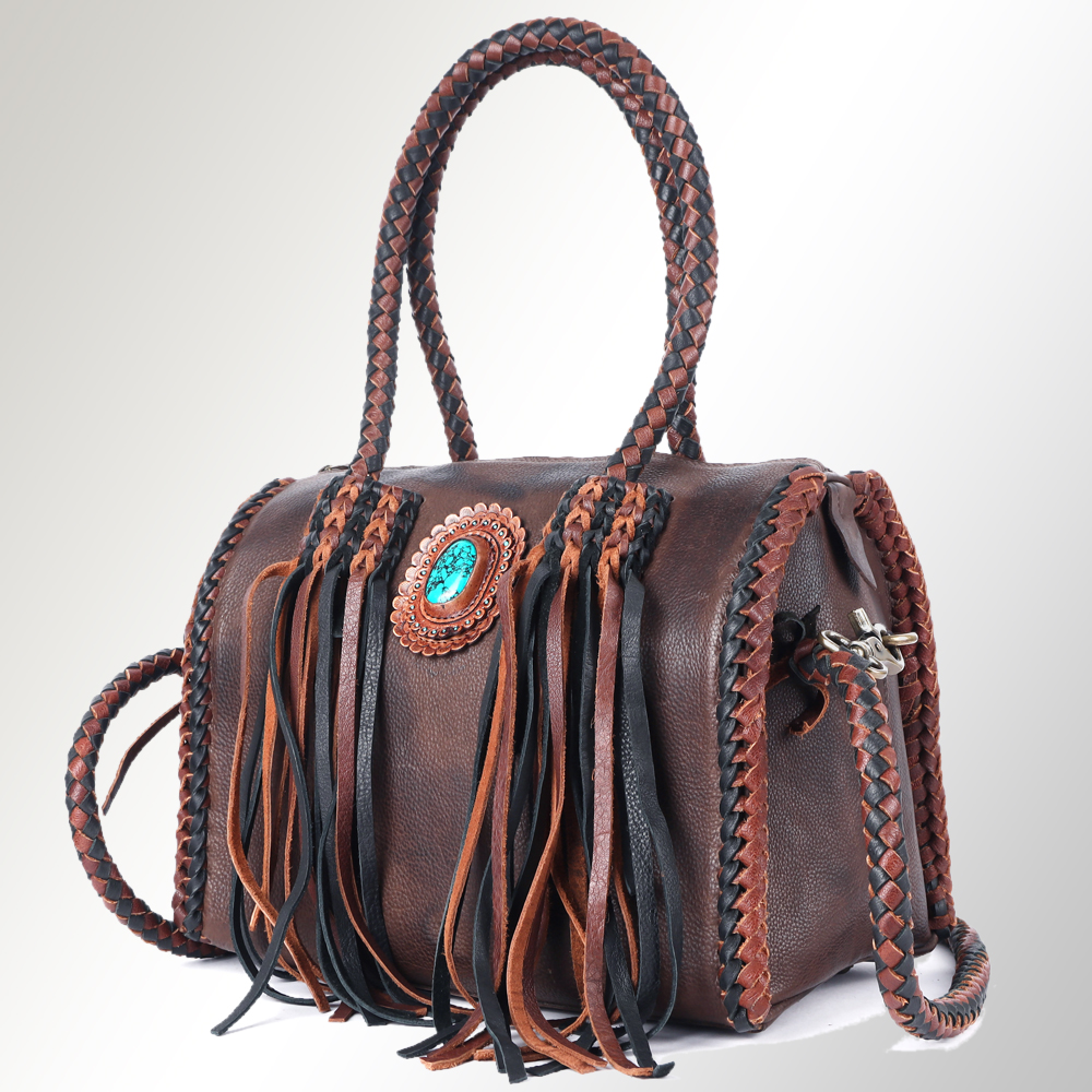 AD American Darling Duffel borsa da donna in vera pelle borsa a mano western borsetta - Foto 41 di 44