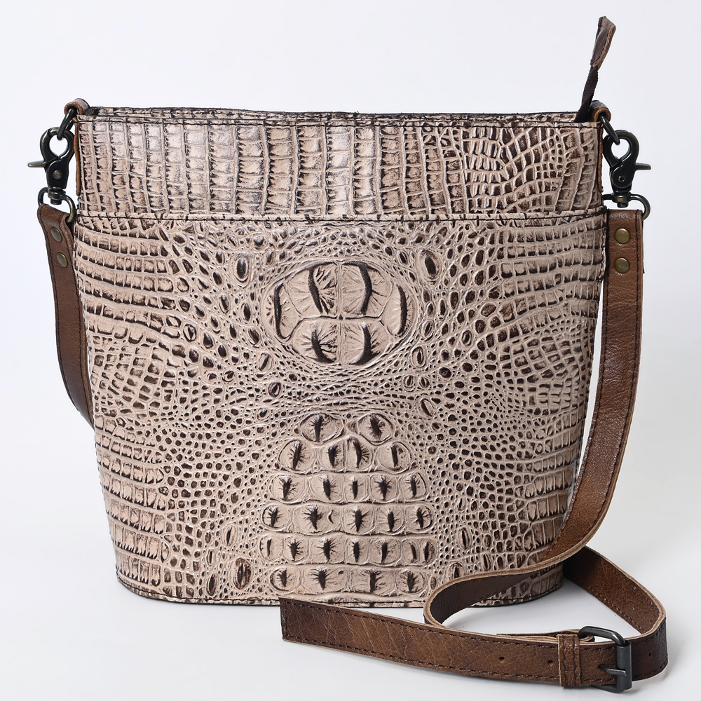 AD American Darling Cross Body Crocodile Embossed Genuine Leather Western Women - Picture 11 of 20